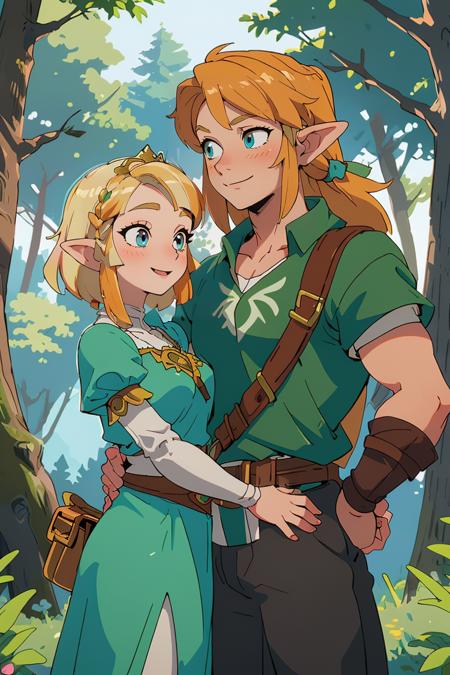 00660-262057625-(masterpiece, best quality), (couple), princess zelda, link, happy, forest, blonde,.png